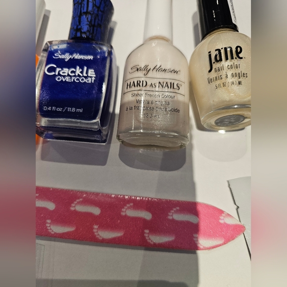 Assorted Nail Polish Lot 6 Pcs With Files, Toe Seperator Remover Pad - Picture 5 of 6